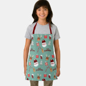 Candy Cane Gingerbrood Pattern Schort (Insitu)