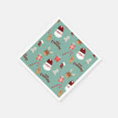 Candy Cane Gingerbrood Pattern Servet (Hoek)