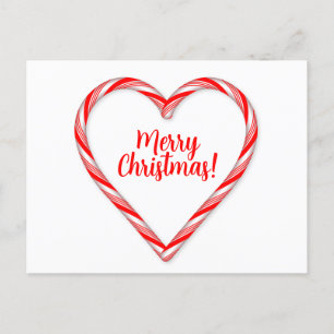 Candy Cane Heart Briefkaart