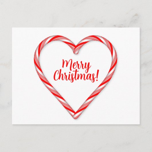 Candy Cane Heart Briefkaart (Voorkant)