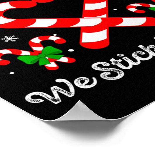 Candy Cane Heart Crew We Stick Together Matching P Poster (Hoek)