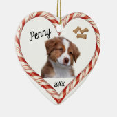 Candy Cane Heart Dog Ornament (Rechts)
