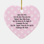 Candy Cane Heart Dog Ornament (Achterkant)