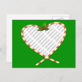 Candy Cane Heart je foto Briefkaart (Voorkant / Achterkant)