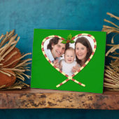 Candy Cane Heart je foto Fotoplaat (Zijkant)