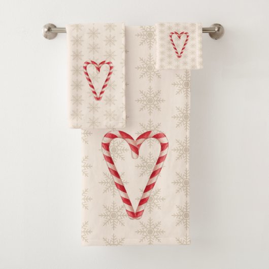 Candy Cane Heart Snowflake Pattern Holiday (En situation)