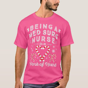 Candy Cane HeartKerstmis Medische chirurgische zie T-shirt