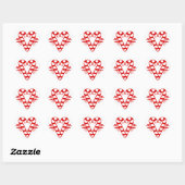 Candy Cane Hearts Stickers (Vel)