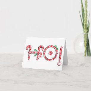 Candy Cane Ho! Ho! Ho! Kerstmis Feestdagen Kaart