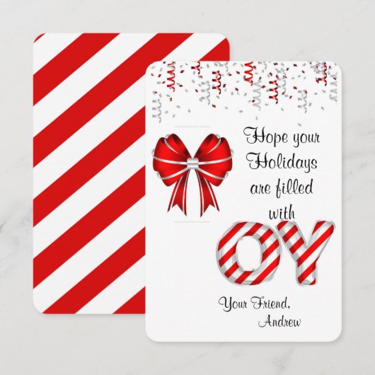 Candy Cane Holder Cadeau Labels voor kinderen Bedankkaart (Voorkant / Achterkant)