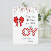 Candy Cane Holder Cadeau Labels voor kinderen Bedankkaart (Staand voorkant)