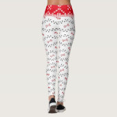 Candy Cane Holiday Dog Paw Kerstmis Leggings (Achterkant)