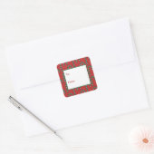Candy Cane Holiday Festive kerstcadeau-Label Vierkante Sticker (Envelop)