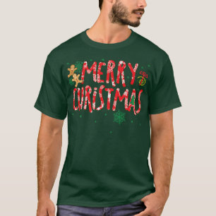 Candy Cane Holiday Gingerbrea T-shirt