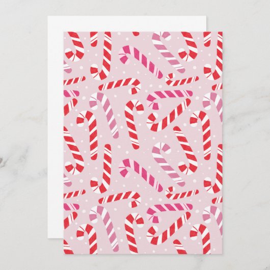 Candy Cane Holiday Invitation (Devant / Derrière)