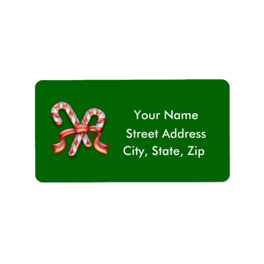 Candy Cane Holiday Labels (Voorkant)