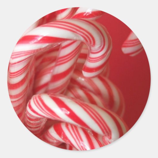 Candy Cane Holiday Stickers en Envelope Seals (Voorkant)