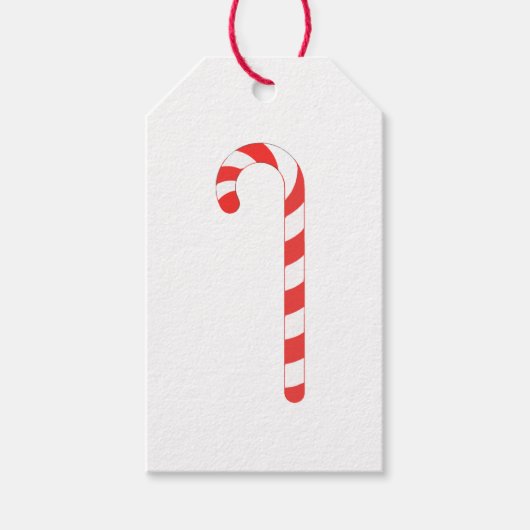 Candy Cane Illustration Classic Gift Labels Cadeaulabel (Voorkant)