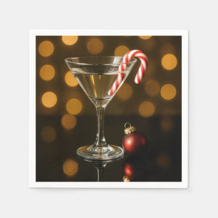 Candy Cane in een Kerstmartini Servet