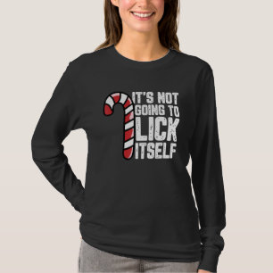 Candy Cane Ingepast Adult Humor Funny Christm T-shirt