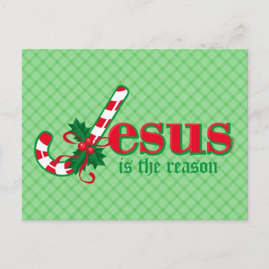 Candy Cane Jesus Briefkaart (Voorkant)