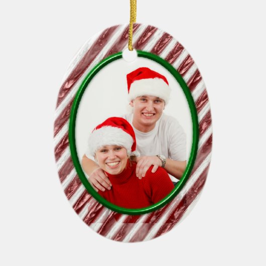 Candy Cane Keramisch Ornament (Voorkant)