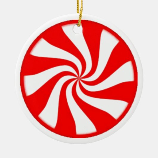 Candy Cane Keramisch Ornament (Voorkant)