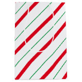 Candy Cane kerst Middelgrote Gift Bag Medium Cadeauzakje (Voorkant)