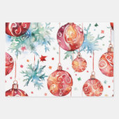 Candy Cane Kerstballen Inpakpapier Vel (Voorkant)