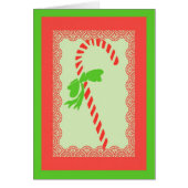 Candy Cane kerstKaart (Voorkant)