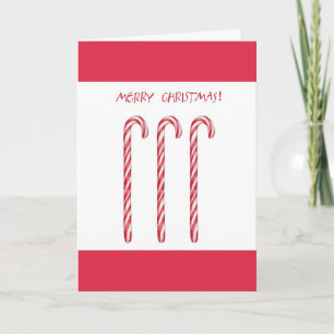 Candy Cane kerstKaart Feestdagen Kaart