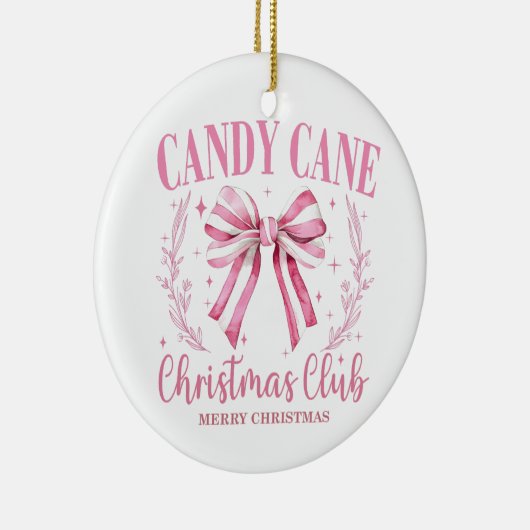 Candy Cane Kerstkeepslag Keramisch Ornament (Rechts)