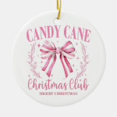 Candy Cane Kerstkeepslag Keramisch Ornament (Voorkant)