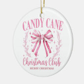 Candy Cane Kerstkeepslag Keramisch Ornament (Links)