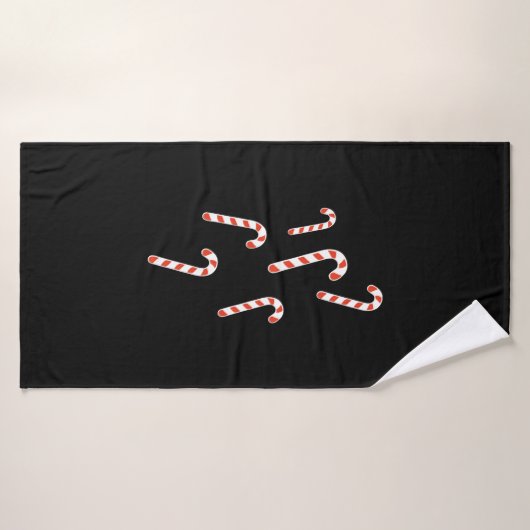 Candy Cane Kerstmis Badhanddoek (Badhanddoek)