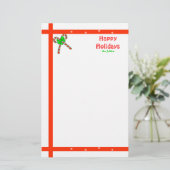Candy Cane Kerstmis Briefpapier (Staand voorkant)