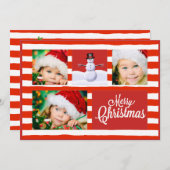 Candy Cane Kerstmis Feestdagenkaart (Voorkant / Achterkant)