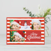 Candy Cane Kerstmis Feestdagenkaart (Staand voorkant)