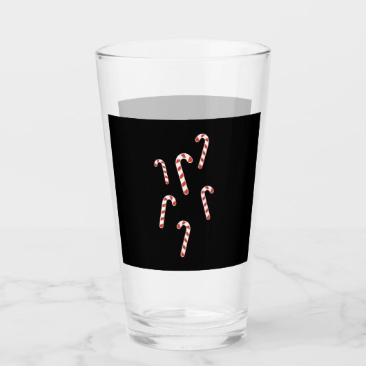 Candy Cane Kerstmis Glas (Voorkant)