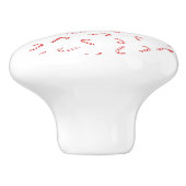 Candy Cane Kerstmis Keramische Knop (Zijkant)