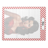Candy Cane Kerstmis Notitieblok (Voorkant)