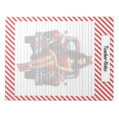 Candy Cane Kerstmis Notitieblok (Voorkant)