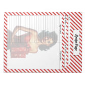 Candy Cane Kerstmis Notitieblok (Voorkant)