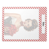 Candy Cane Kerstmis Notitieblok (Voorkant)