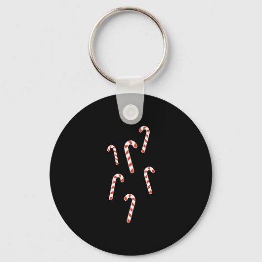 Candy Cane Kerstmis Sleutelhanger (Voorkant)