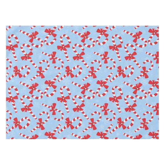 Candy Cane Kerstmis Tafelkleed (Voorkant (Horizontaal))