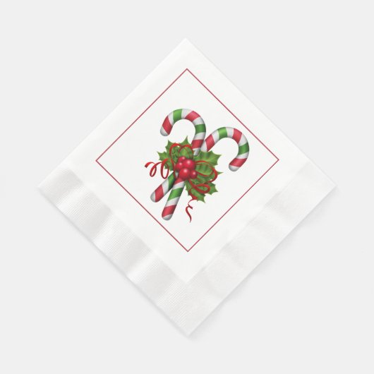 Candy Cane Kerstpapier servetten (Hoek)