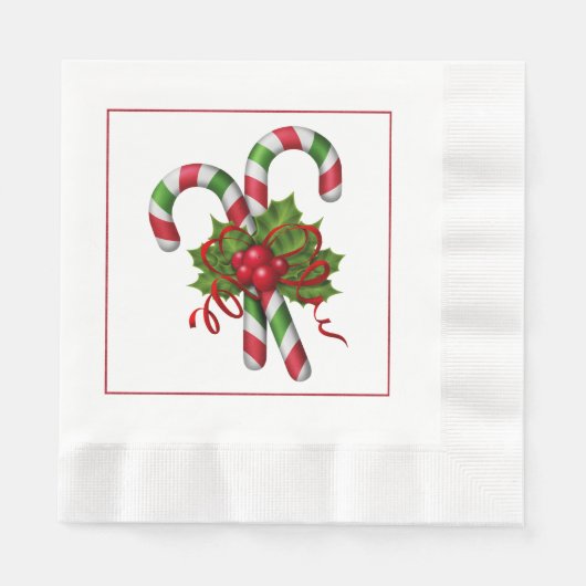 Candy Cane Kerstpapier servetten (Voorkant)