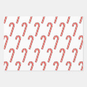Candy Cane-kerstpatroon Inpakpapier Vel (Voorkant 3)