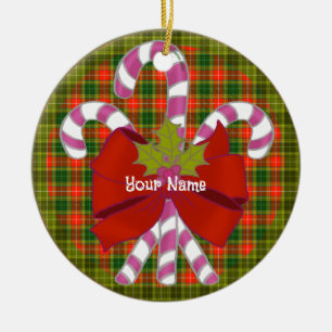 Candy Cane Kerstversieringen Keramisch Ornament